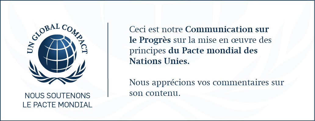 Notre adhésion au Global Compact